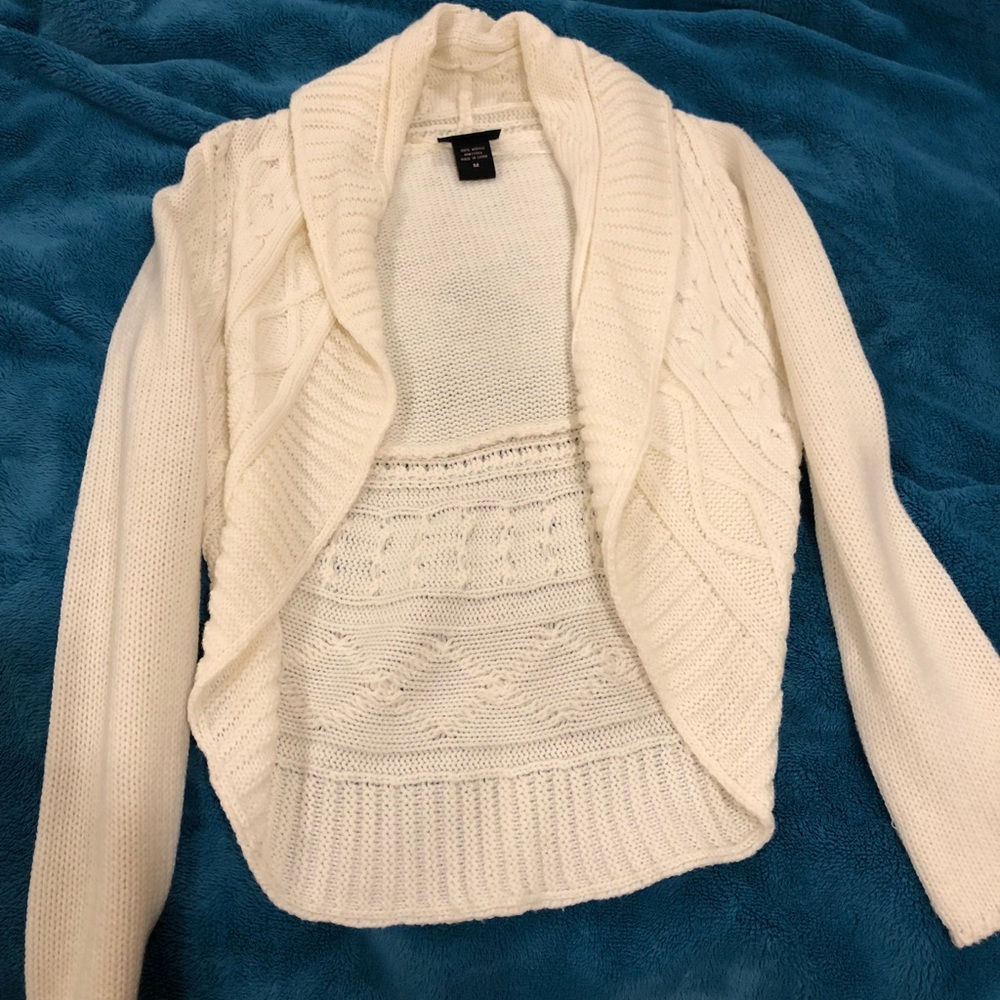 Hooked Up Ivory Sweater/Cardigan